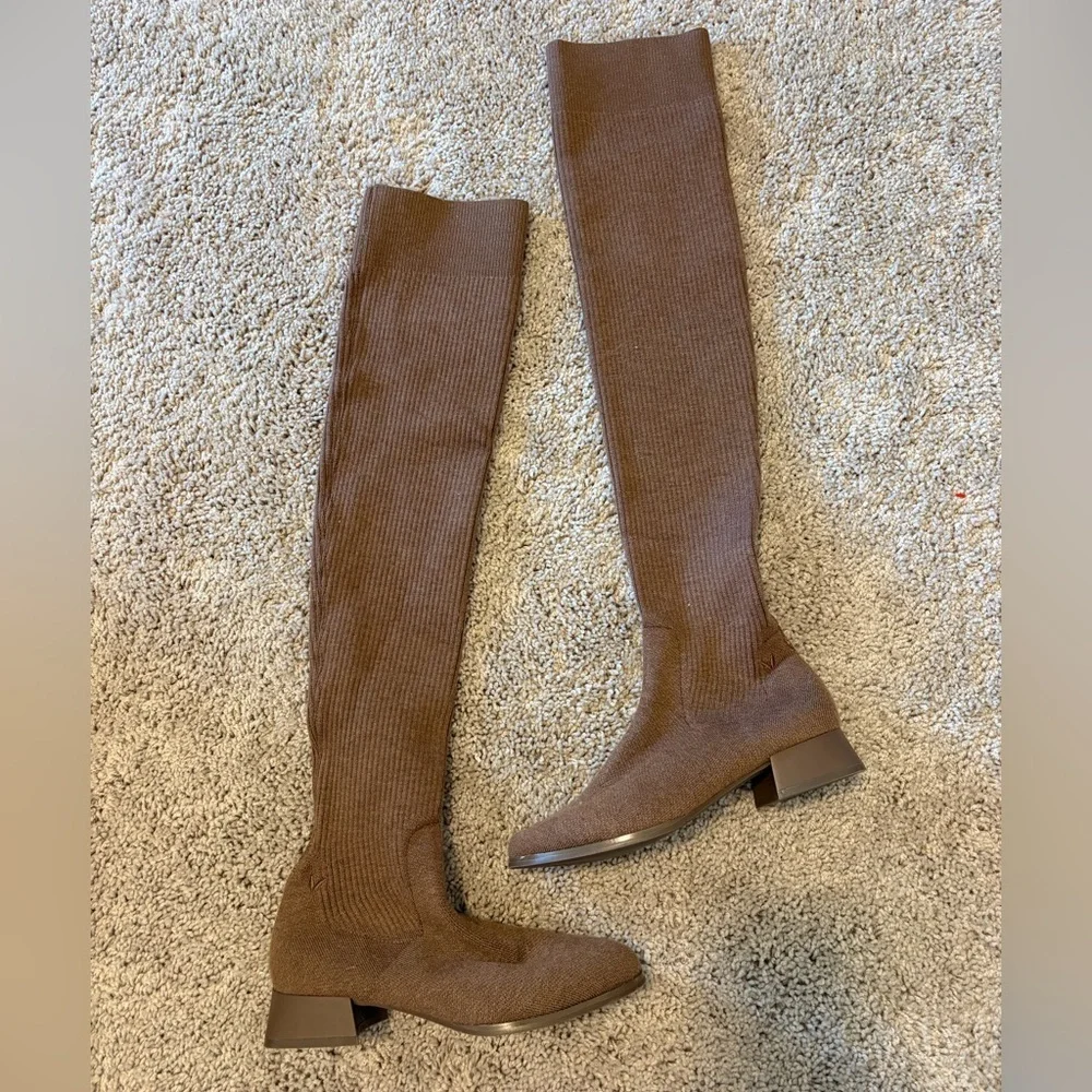 NEW VIVAIA Madeline Round-Toe Over-the-Knee Wool Boots
